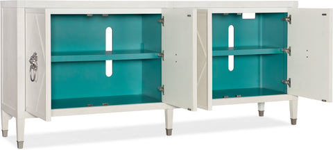 Hooker Furniture Living Room Melange Leo Four Door Credenza