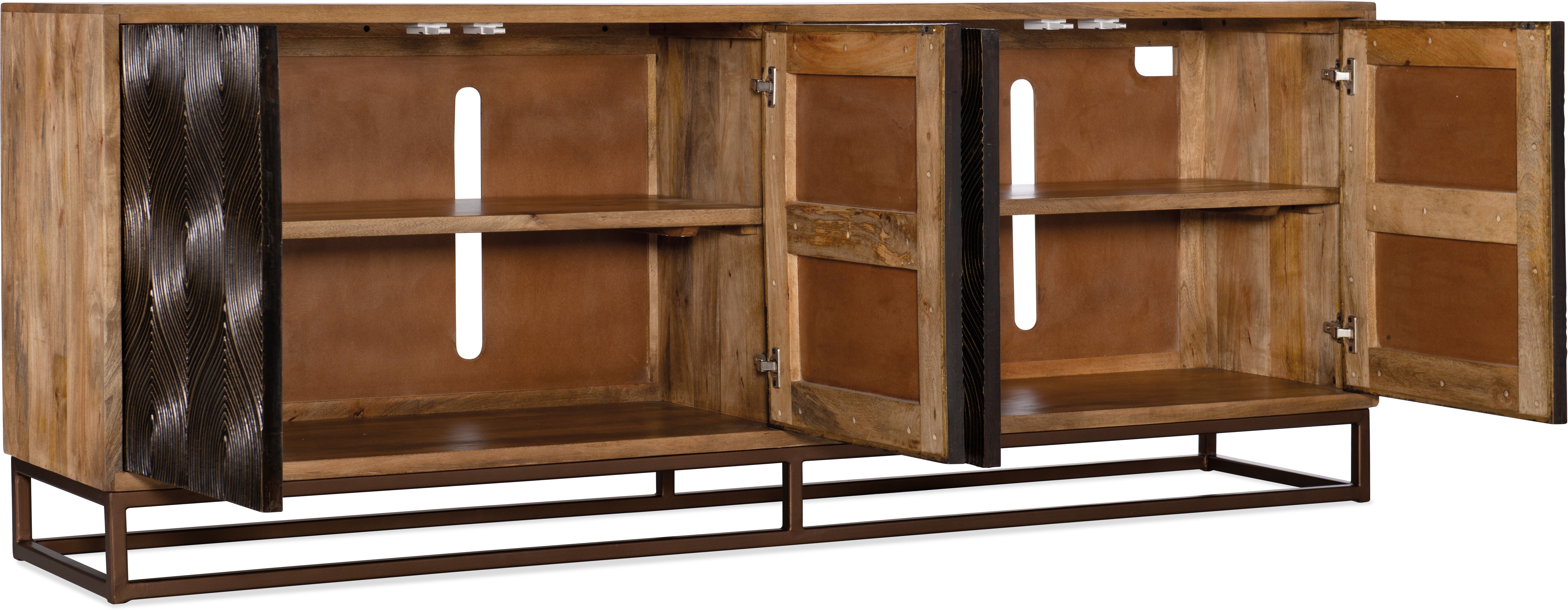Hooker Furniture Home Entertainment Swirl Door Entertainment Console