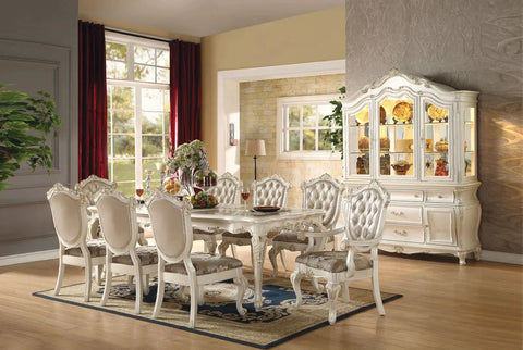 Chantelle Marble & Pearl White Dining Table Model 63540 By ACME Furniture