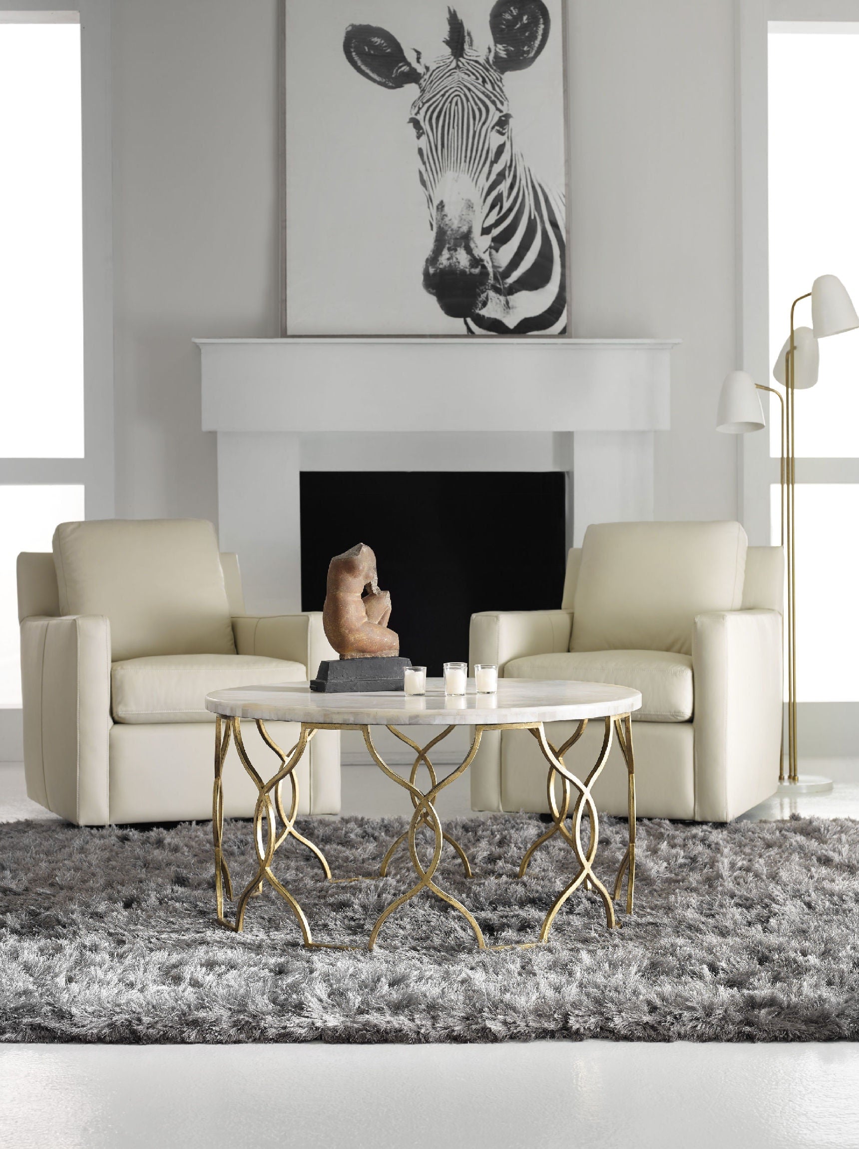 Hooker Furniture Living Room Melange Corrina Cocktail Table