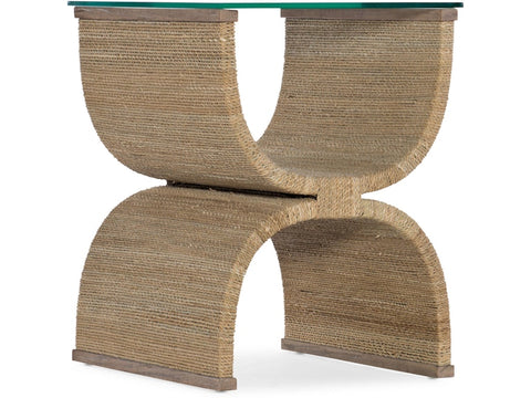 Hooker Furniture Living Room Melange Lenny Woven End Table