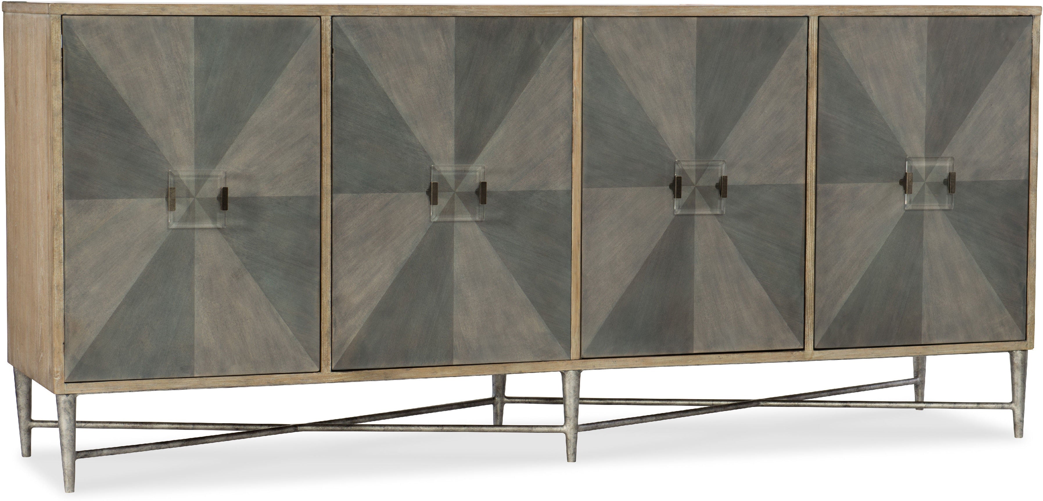 Hooker Furniture Living Room Melange Zola Four-Door Credenza