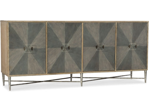 Hooker Furniture Living Room Melange Zola Four-Door Credenza
