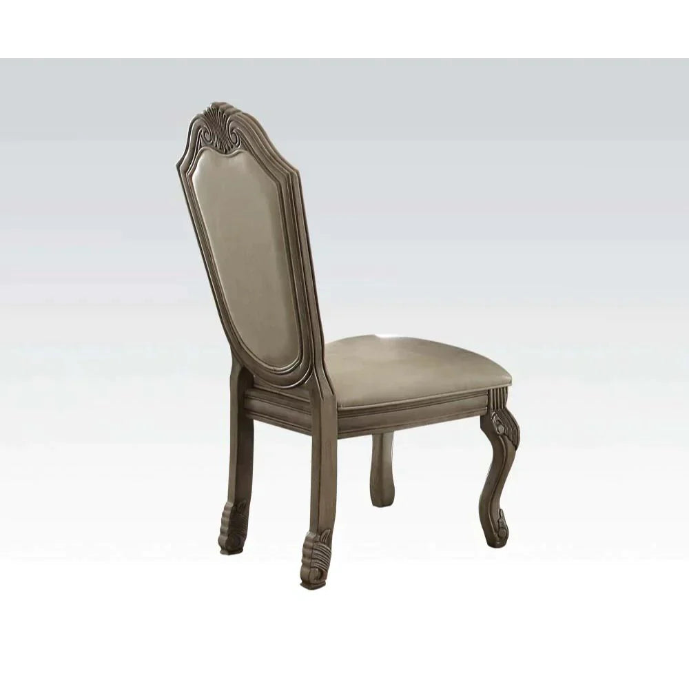 Chateau De Ville PU & Antique White Side Chair Model 64067 By ACME Furniture
