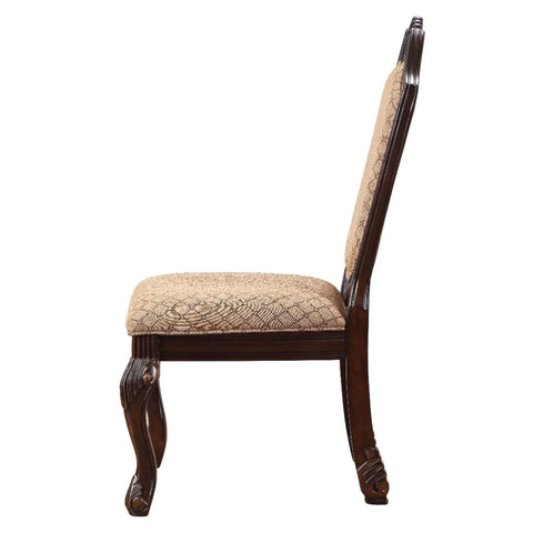 Chateau De Ville Fabric & Espresso Side Chair Model 64077A By ACME Furniture