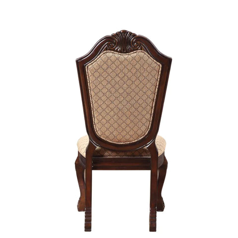 Chateau De Ville Fabric & Espresso Side Chair Model 64077A By ACME Furniture