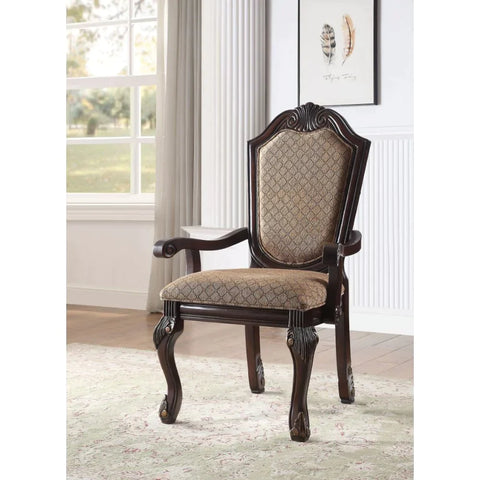 Chateau De Ville Fabric & Espresso Chair Model 64078A By ACME Furniture
