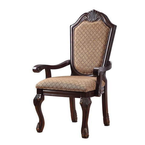 Chateau De Ville Fabric & Espresso Chair Model 64078A By ACME Furniture