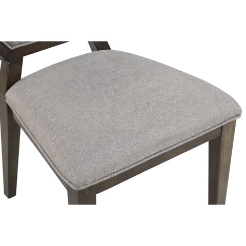 Selma Gray Fabric & Tobacco Side Chair Model 64092 By ACME Furniture
