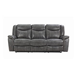 Coaster Conrad Upholstered Motion Sofa Cool Grey Model 650354