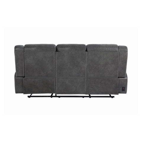 Coaster Conrad Upholstered Motion Sofa Cool Grey Model 650354