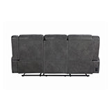 Coaster Conrad Upholstered Motion Sofa Cool Grey Model 650354