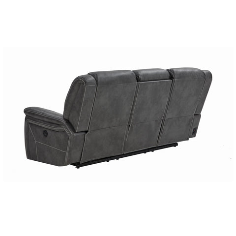 Coaster Conrad Upholstered Motion Sofa Cool Grey Model 650354