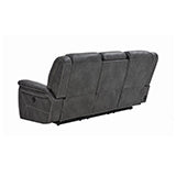 Coaster Conrad Upholstered Motion Sofa Cool Grey Model 650354