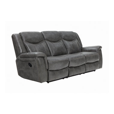 Coaster Conrad Upholstered Motion Sofa Cool Grey Model 650354