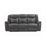 Coaster Conrad Upholstered Motion Sofa Cool Grey Model 650354