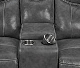 Coaster Conrad Upholstered Motion Loveseat Cool Grey Model 650355