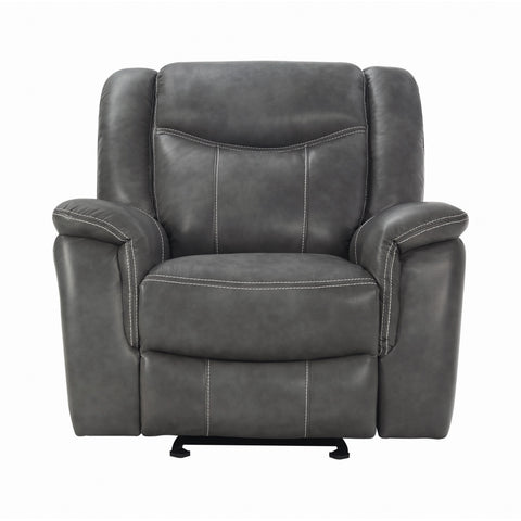 Coaster Conrad Upholstered Motion Glider Recliner Grey Model 650356