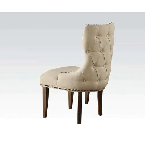 Inverness Fabric & Salvage Oak Chair Model 66082 By ACME Furniture