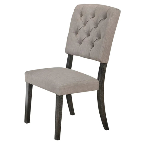 Bernard Fabric & Weathered Gray Oak Side Chair Model 66192 By ACME Furniture