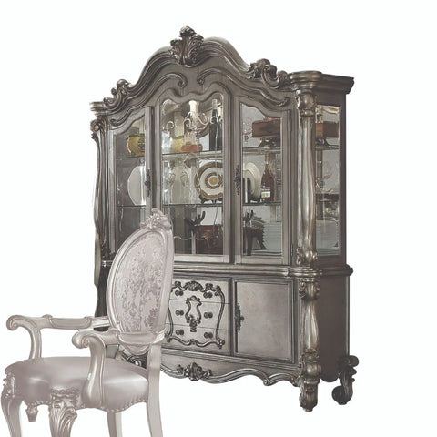 Versailles Antique Platinum Hutch & Buffet Model 66824 By ACME Furniture