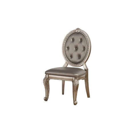Northville PU & Antique Silver Side Chair Model 66922 By ACME Furniture