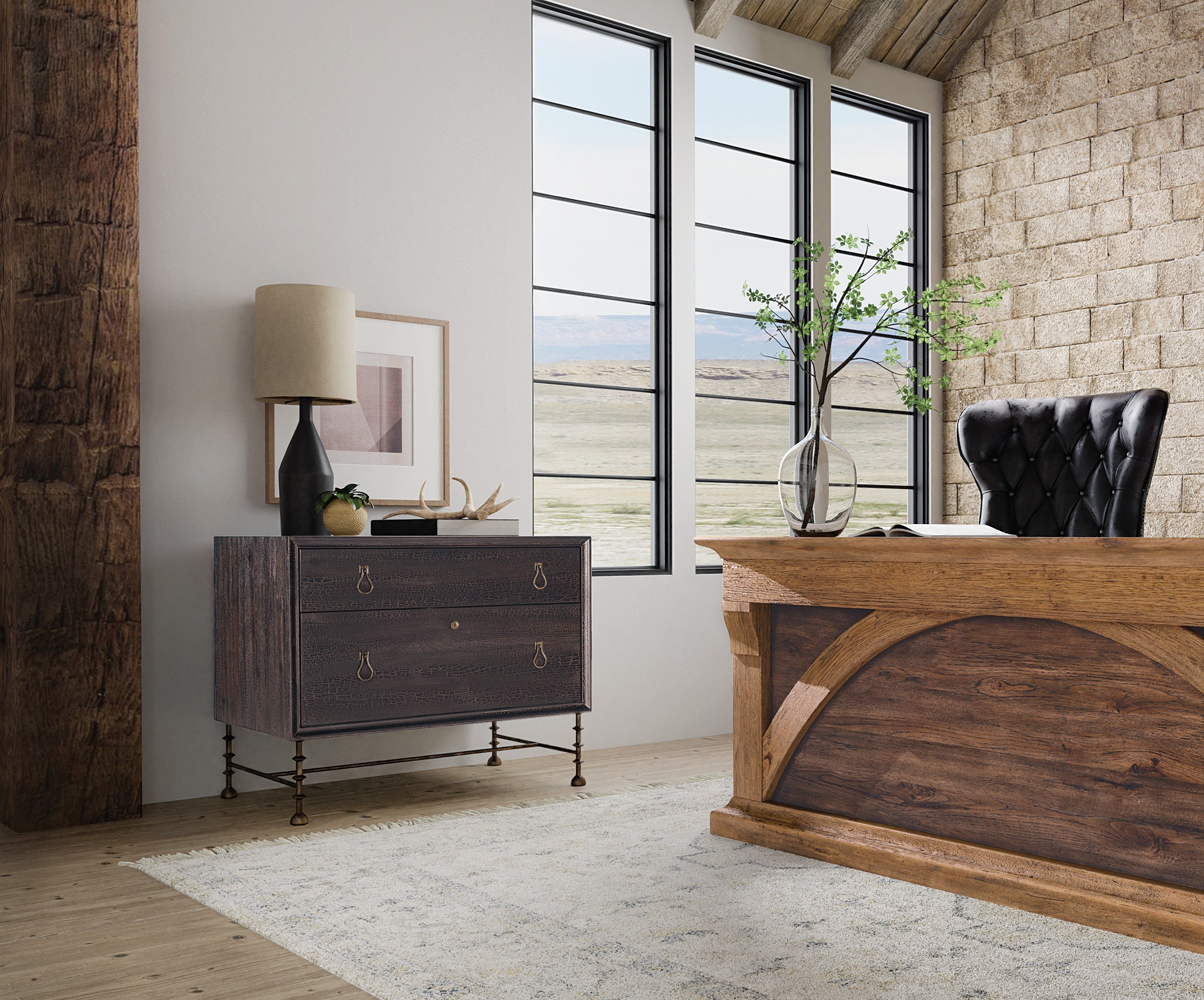 Hooker Furniture Home Office Big Sky Lateral File Cabinet