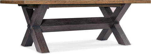 Hooker Furniture Casual Dining Big Sky Trestle Dining Table w/2-20in leaves
