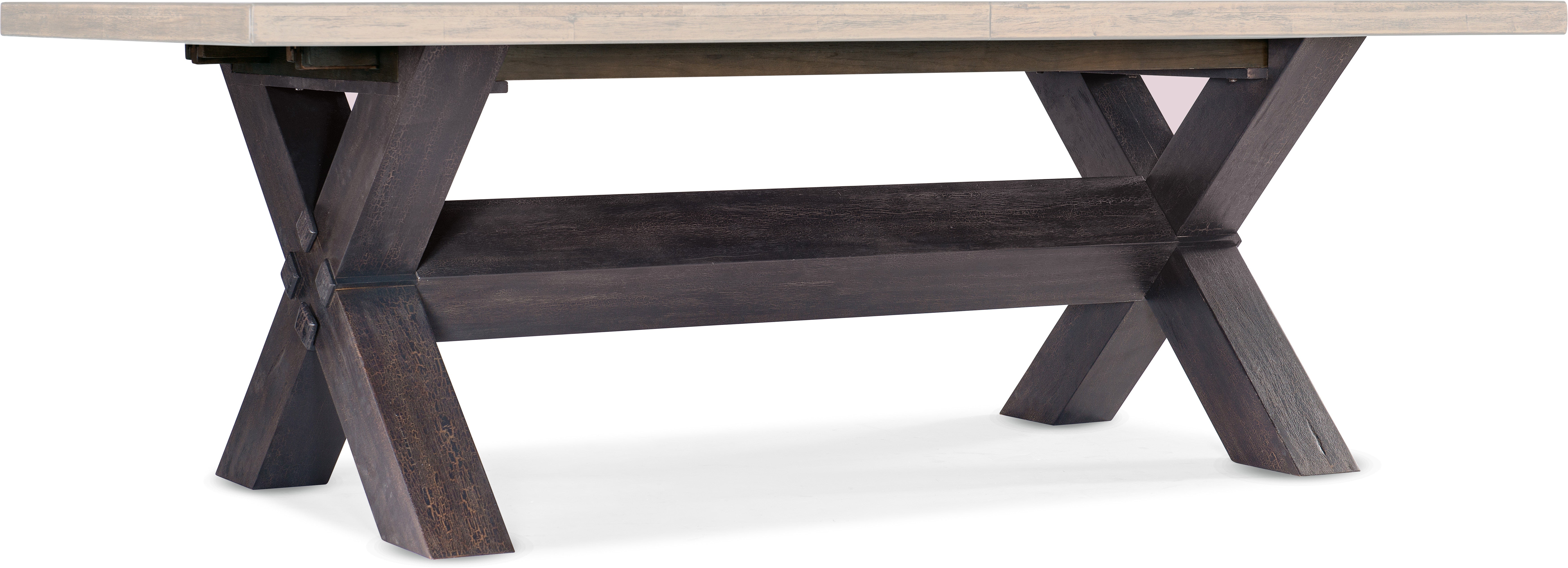 Hooker Furniture Casual Dining Big Sky Trestle Dining Table w/2-20in leaves