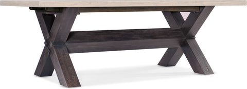 Hooker Furniture Casual Dining Big Sky Trestle Dining Table w/2-20in leaves