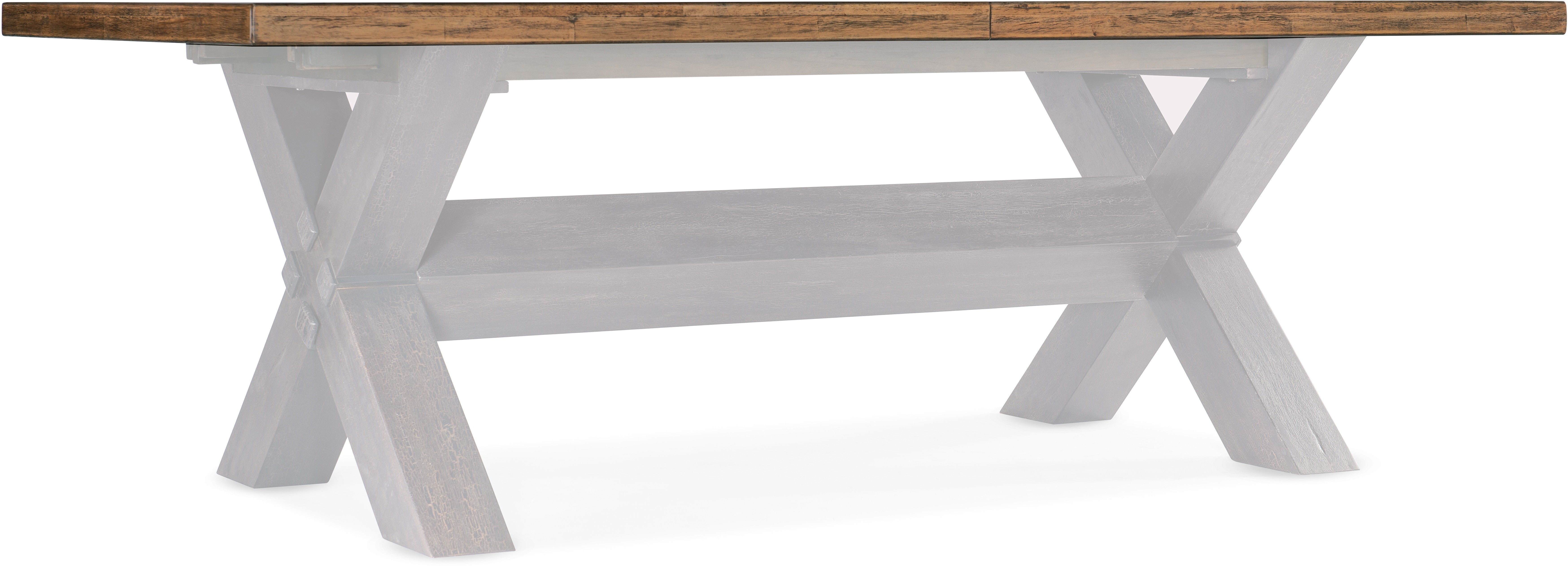 Hooker Furniture Casual Dining Big Sky Trestle Dining Table w/2-20in leaves