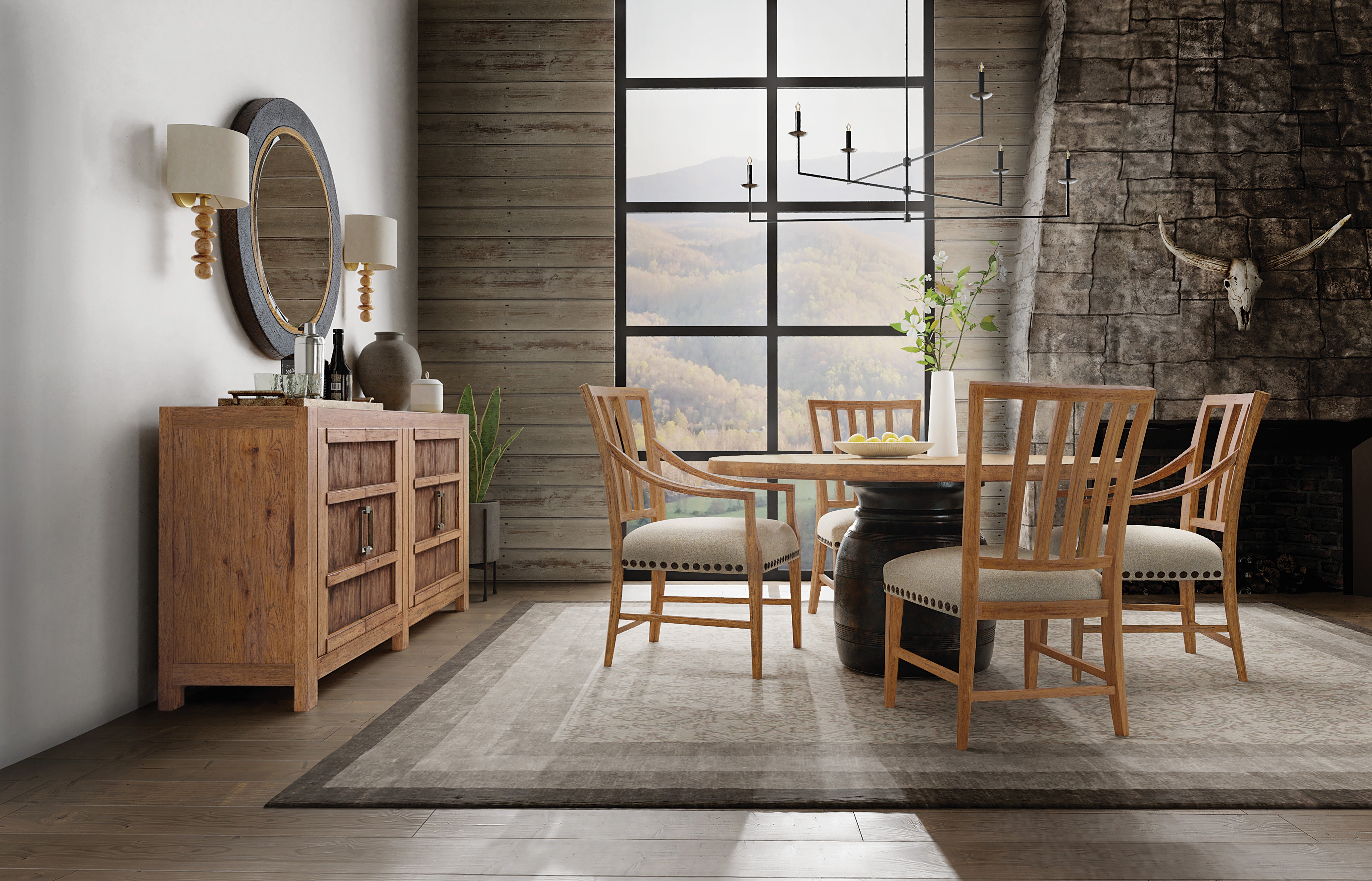 Hooker Furniture Bedroom Big Sky Round Accent Mirror