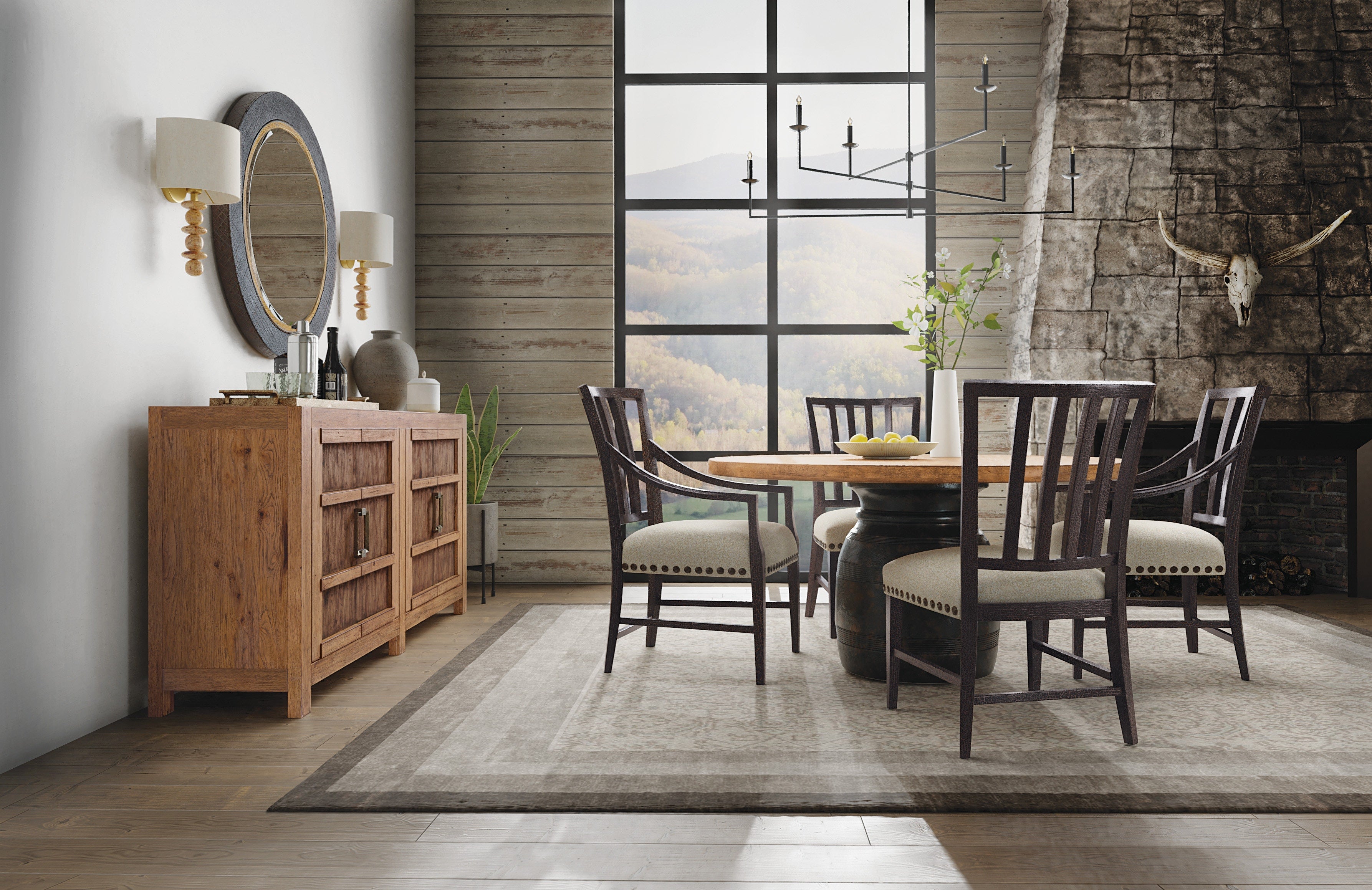 Hooker Furniture Casual Dining Big Sky Round Dining Table