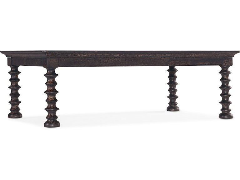 Hooker Furniture Living Room Big Sky Turned Leg Cocktail Table