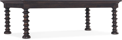 Hooker Furniture Living Room Big Sky Turned Leg Cocktail Table