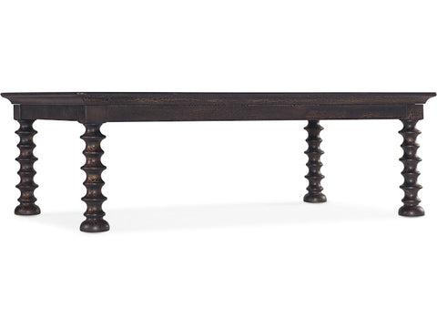 Hooker Furniture Living Room Big Sky Turned Leg Cocktail Table