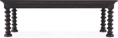 Hooker Furniture Living Room Big Sky Turned Leg Cocktail Table