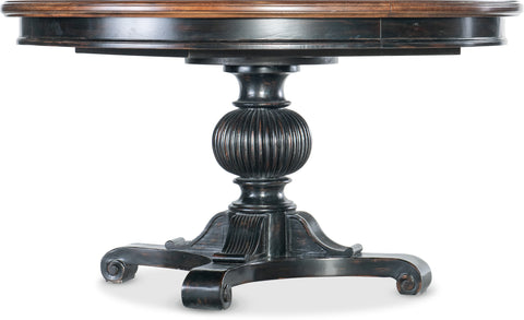 Hooker Furniture Casual Dining Charleston Round Pedestal Dining Table w/1-20in leaf