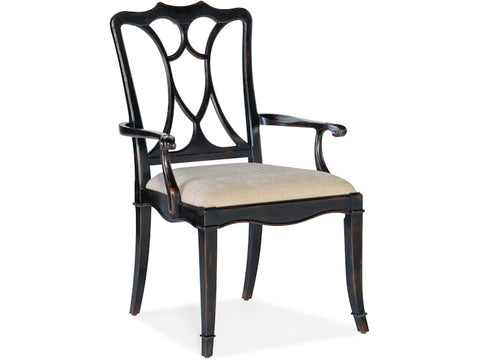 Hooker Furniture Casual Dining Charleston Upholstered Seat Arm Chair-2 per carton/price ea