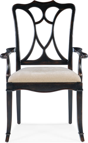 Hooker Furniture Casual Dining Charleston Upholstered Seat Arm Chair-2 per carton/price ea