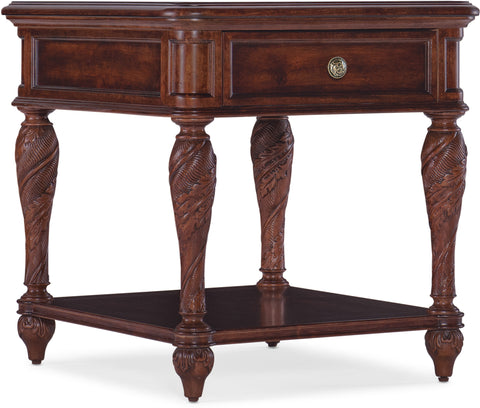 Hooker Furniture Living Room Charleston One-Drawer End Table