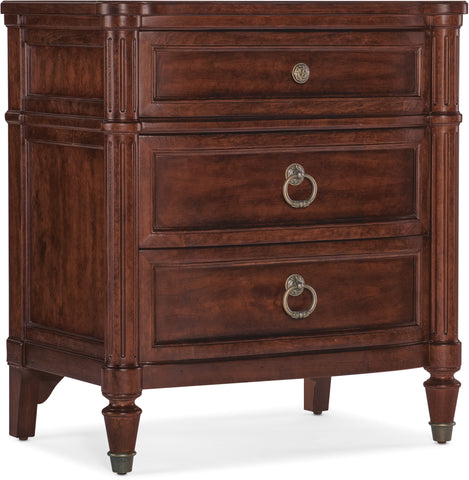 Hooker Furniture Bedroom Charleston Three-Drawer Nightstand