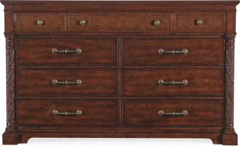 Hooker Furniture Bedroom Charleston Nine-Drawer Dresser