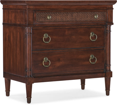 Hooker Furniture Bedroom Charleston Three-Drawer Nightstand