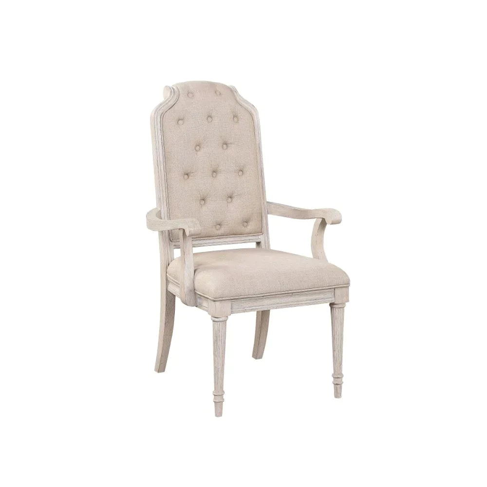 Wynsor Fabric & Antique Champagne Chair Model 67533 By ACME Furniture