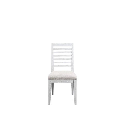 Aromas White Oak & Fabric Side Chair Model 68112 By ACME Furniture
