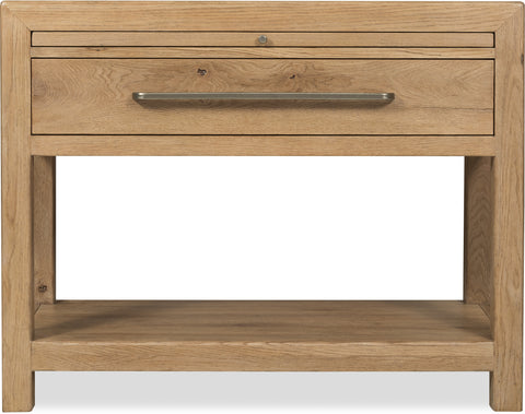 Hooker Furniture Bedroom Driftwood One-Drawer Nightstand with Stone