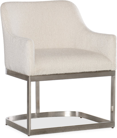 Hooker Furniture Casual Dining Modern Mood Upholstered Arm Chair w/Metal Base