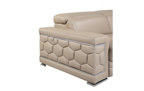 692 DivanItalia Beige Sofa – Top Grain Italian LeatherModel:  692-BEIGE-S