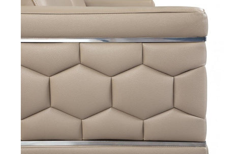 692 DivanItalia Beige Sofa – Top Grain Italian LeatherModel:  692-BEIGE-S